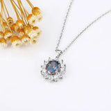 S925 Sparkling Zircon Pendant Necklace for Women - High Party Gemstone Jewelry