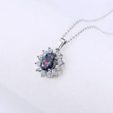 S925 Sparkling Zircon Pendant Necklace for Women - High Party Gemstone Jewelry