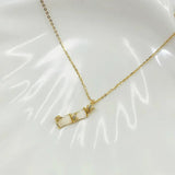 925 Silver Bamboo Pendant Necklace for Women