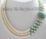 Baroque Pearl Green Necklace