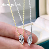 925 Silver Marquise Cut Moissanite Diamond Pendant Necklace