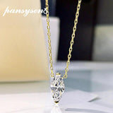 925 Silver Marquise Cut Moissanite Diamond Pendant Necklace