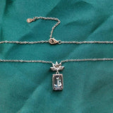 925 Sterling Silver Moissanite Diamond Pendant Necklace
