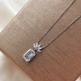 925 Sterling Silver Moissanite Diamond Pendant Necklace