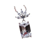 925 Sterling Silver Moissanite Diamond Pendant Necklace