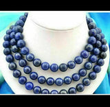 10mm Lapis Lazuli Bead Necklace 48 inches