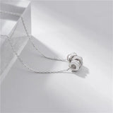 Sterling Silver Necklace with Zircon Pendant for Women
