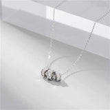 Sterling Silver Necklace with Zircon Pendant for Women