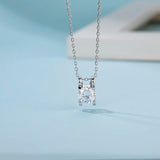 0.5ct D Moissanite Necklace Pendant 925 Silver Women Gift