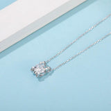0.5ct D Moissanite Necklace Pendant 925 Silver Women Gift