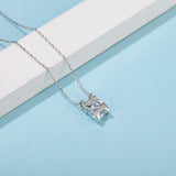 0.5ct D Moissanite Necklace Pendant 925 Silver Women Gift