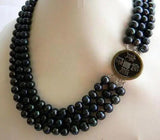 3Strands Freshwater Pearl Necklace 18'' 9MM Round