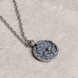 Vintage Skeleton Pendant 925 Sterling Silver Necklace