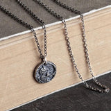 Vintage Skeleton Pendant 925 Sterling Silver Necklace