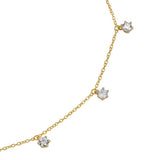 S925 Sterling Silver Zircon Collarbone Chain Necklace