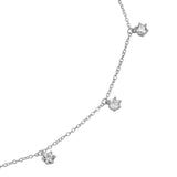S925 Sterling Silver Zircon Collarbone Chain Necklace