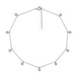 S925 Sterling Silver Zircon Collarbone Chain Necklace