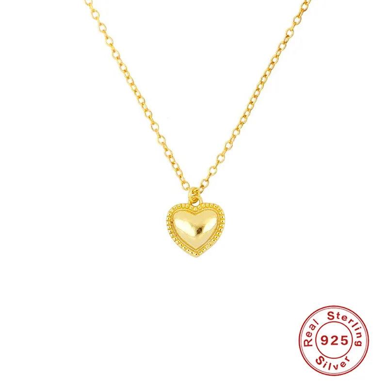 925 Silver Heart Pendant Love Myself Necklace for Women