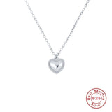 925 Silver Heart Pendant Love Myself Necklace for Women