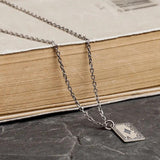 Sterling Silver Playing Card Pendant Necklace Poker Punk Necklaces
