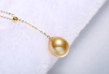 South Sea Golden Pearl Pendant Necklace