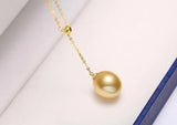 South Sea Golden Pearl Pendant Necklace
