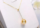 South Sea Golden Pearl Pendant Necklace