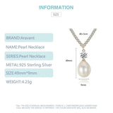 925 Silver Necklace with Zircon & Pearl