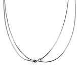 Simple 1.2mm Snake Bone Chain Silver Necklace