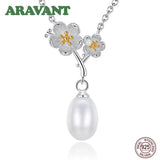 Daisy Pearl Necklace 925 Sterling Silver