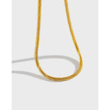 S925 Sterling Silver Necklace Snake Bone Chain Choker