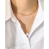 S925 Sterling Silver Necklace Snake Bone Chain Choker