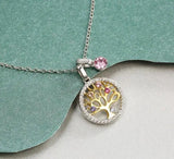 Crystal 925 Sterling Silver Diamond Necklace For Ladies