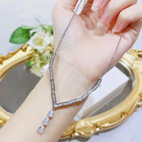 Water Drop Necklace Y-shape Female Jewelry Wedding Girl Gift