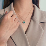 S925 Sterling Silver Star Moon Necklace Pendant for Women