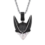 Cartoon Face Pendant Chain Rhinestone Men Necklace Hip Hop Jewelry