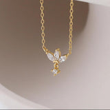 S925 Sterling Silver Marquise Crown Necklace for Women