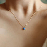 Ocean Heart Diamond Pendant Necklace for Women, 925 Sterling Silver