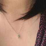 S925 Silver Perfume Bottle Necklace Diamond Pendants