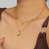925 Silver Rectangle Zircon Necklace for Women