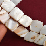 Natural Shell Square Beads Straight Hole DIY Jewelry Making