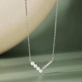 S925 Sterling Silver Necklace Pearl Collar Chain Jewelry