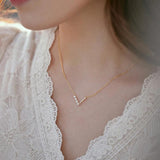 S925 Sterling Silver Necklace Pearl Collar Chain Jewelry