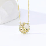 925 Silver Shell Moon Necklace for Women