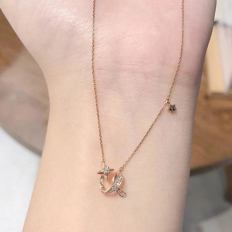 S925 Sterling Silver Shooting Star Necklace for Women