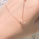 S925 Sterling Silver Shooting Star Necklace for Women