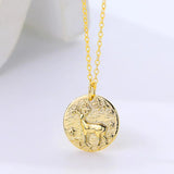 S925 Sterling Silver Elk Necklace for Women