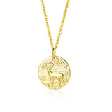 S925 Sterling Silver Elk Necklace for Women