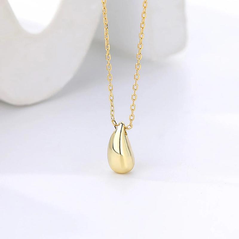 S925 Sterling Silver Droplet Necklace Female Collar Chain Jewelry