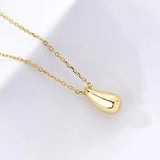S925 Sterling Silver Droplet Necklace Female Collar Chain Jewelry